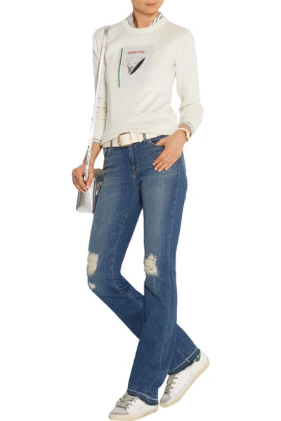 Shop J Brand Brya Distressed Mid-rise Bootcut Jeans