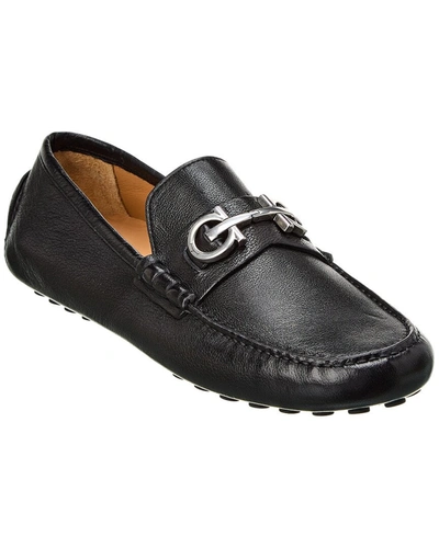 Shop Ferragamo Grazioso Leather Loafer In Black