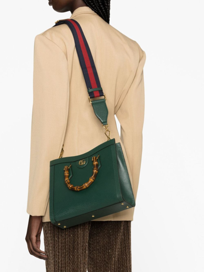 Shop Gucci Logo-plaque Shoulder Bag In Green