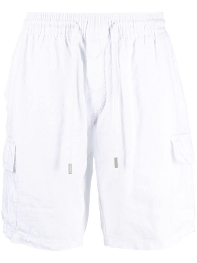 Shop Vilebrequin Logo-patch Linen Shorts In White