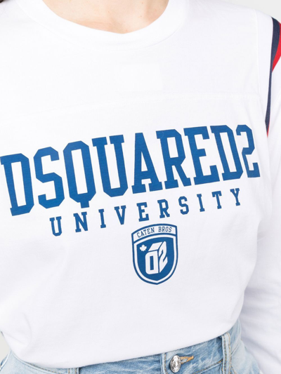 Dsquared2 Graphic-print Cotton T-shirt In White