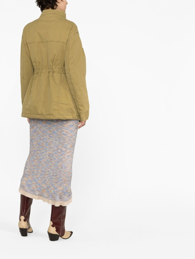 Dsquared2 Multi-pocket Funnel-neck Jacket In Green