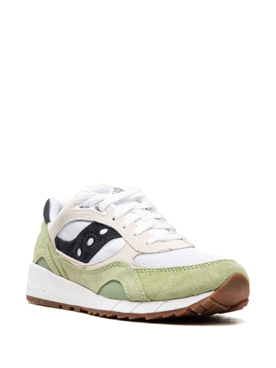 Shop Saucony Shadow 6000 "white/mint/navy" Sneakers In Green