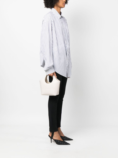 Balenciaga Mary-kate Xs Leather Tote Bag In Neutrals