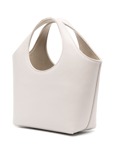 Shop Balenciaga Mary-kate Xs Leather Tote Bag In Neutrals