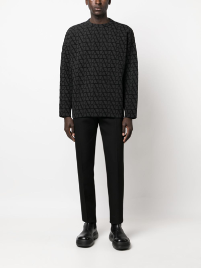 Shop Valentino Toile Iconographe-pattern Jumper In Grey