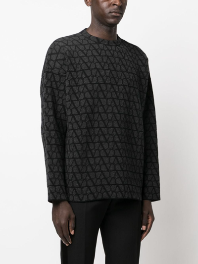 Valentino Toile Iconographe Sweater In Grey