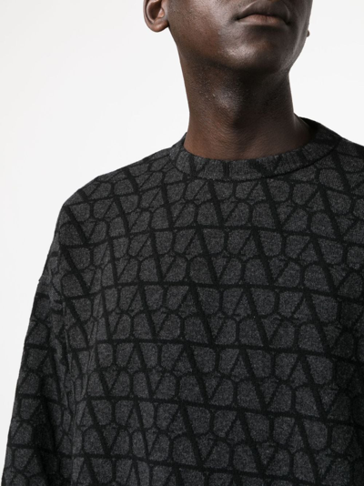 Valentino Toile Iconographe Sweater In Grey