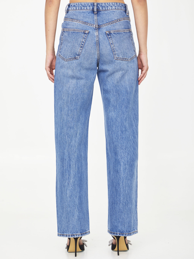 Shop Alexander Wang Asymmetrical Jeans With Bikini In Denim