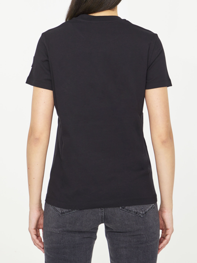 Shop Moncler Cotton T-shirt With Logo In Black