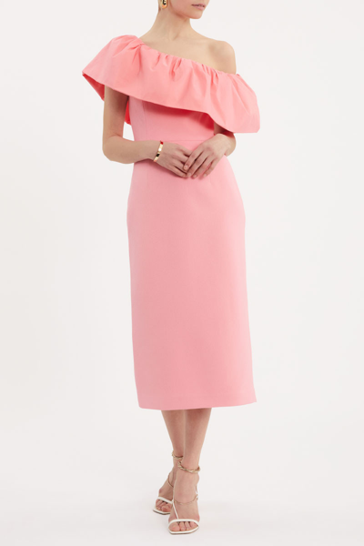 Shop Rebecca Vallance Brittany One Shoulder Midi Dress