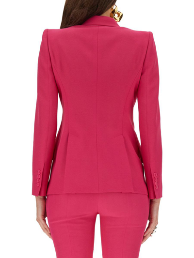 Shop Alexander Mcqueen Jacket With Asymmetrical Hem In Pink