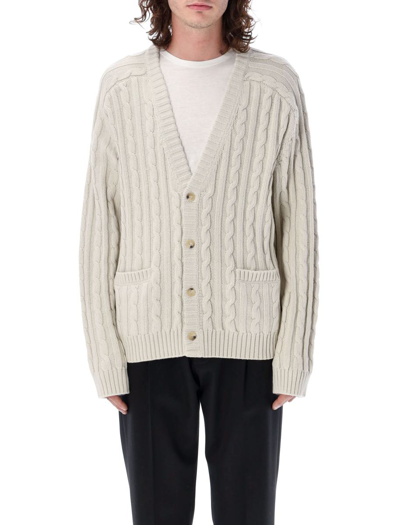Shop Helmut Lang Cardigan Cable In Dove