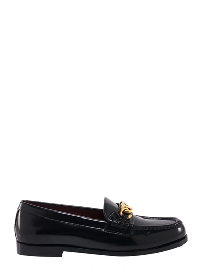 Shop Valentino Leather Loafer In Black