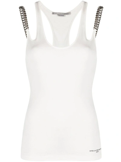 Shop Stella Mccartney Chain Detail White Top