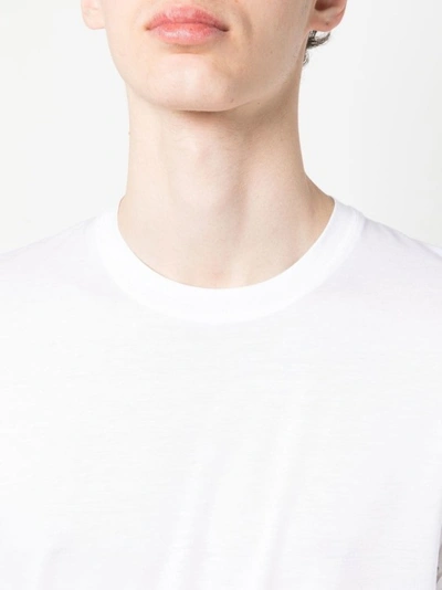 Tom Ford Placed Rib Slim-fit Lyocell And Cotton-blend T-shirt In White
