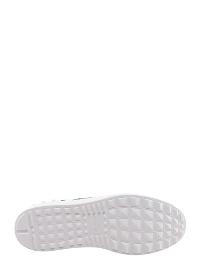 Shop Valentino Leather Sneakers With Lateral Logo In White