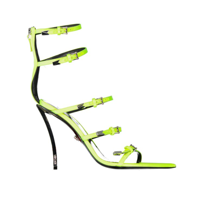 Shop Versace Pin-point Sandals In Green