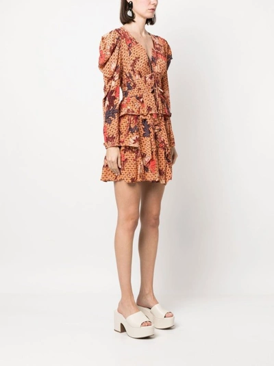 Shop Ulla Johnson Orange Long Sleeve Dress