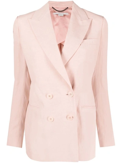 Shop Stella Mccartney Pink Double-breasted Blazer