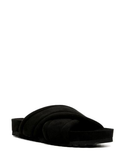 Shop Varley Ronely Slip-on Sandals In Black