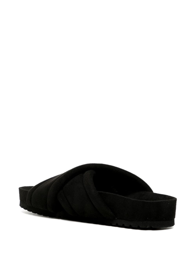 Shop Varley Ronely Slip-on Sandals In Black