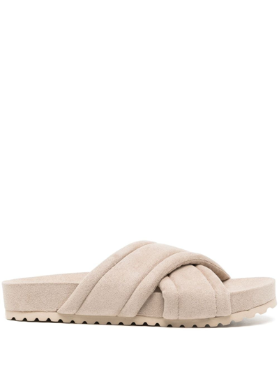 Shop Varley Ronely Slip-on Sandals In Neutrals