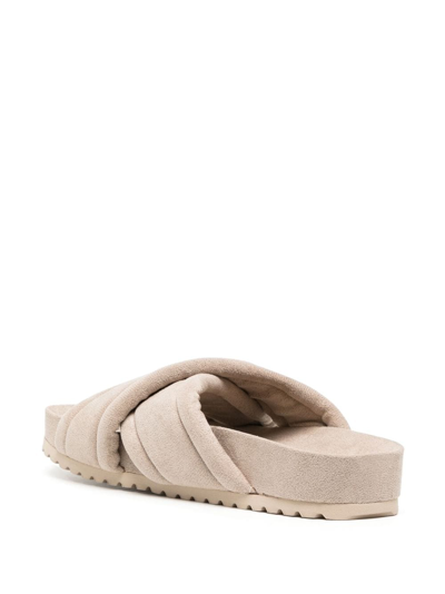Shop Varley Ronely Slip-on Sandals In Neutrals