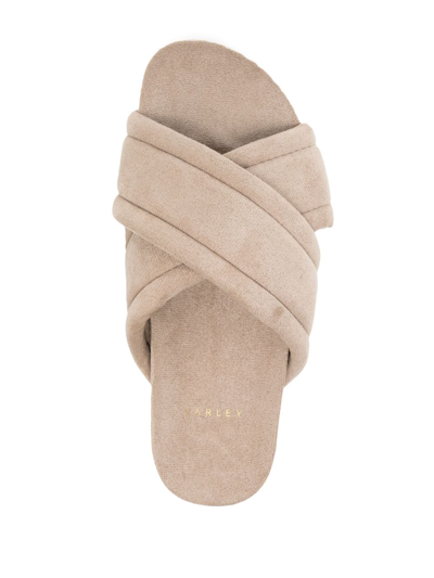 Shop Varley Ronely Slip-on Sandals In Neutrals