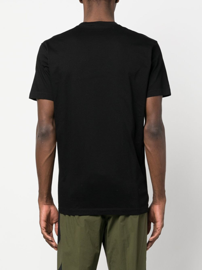 Dsquared2 Mens Black Brand-print Crewneck Regular-fit Cotton-jersey T-shirt In Black