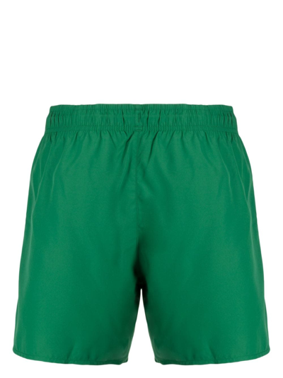 Shop Lacoste Logo-patch Swim Shorts In Green