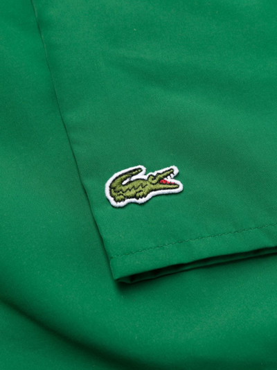 Shop Lacoste Logo-patch Swim Shorts In Green