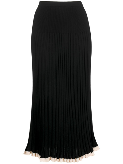 Shop Proenza Schouler Silk Cashmere Skirt In Black