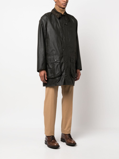 Barbour Classic Northumbria Wax Jacket In Green