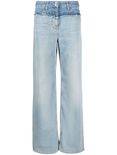 Shop Givenchy Tief Sitzende Straight-leg-jeans In Blue