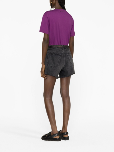 Shop Karl Lagerfeld Ikonik 2.0 Organic Cotton T-shirt In Purple