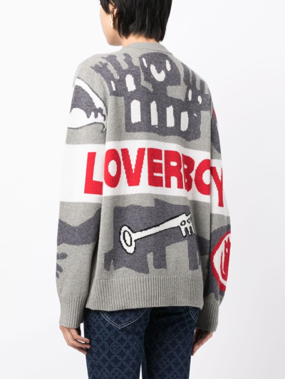 Shop Charles Jeffrey Loverboy Intarsia-knit Jumper In Grau