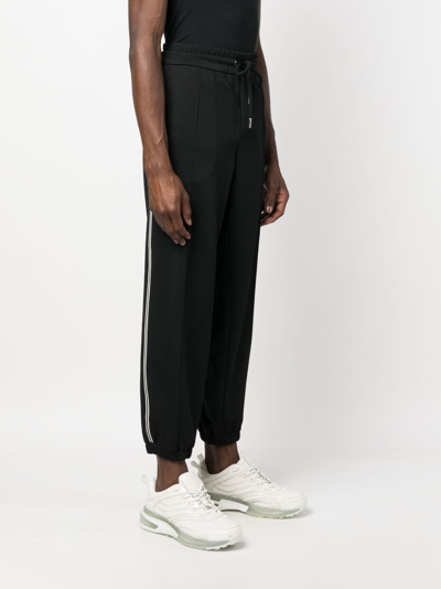 Moncler Side-stripe Track Pants In Schwarz