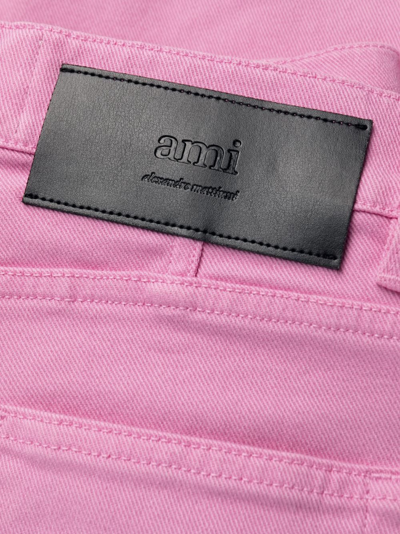 Shop Ami Alexandre Mattiussi Cropped Slim-fit Jeans In 661 Rose Bonbon