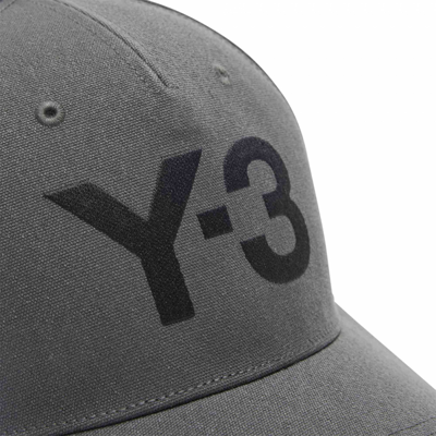 Shop Y-3 Mens Logo Cap In Grey