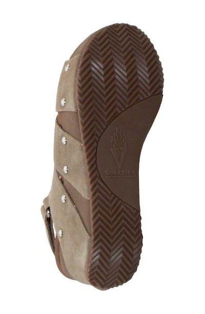 Shop Volatile Montpelier Platform Wedge Sandal In Bronze