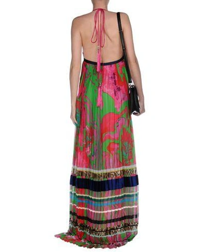 Shop Roberto Cavalli Long Dresses In Fuchsia