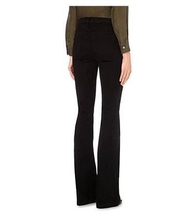 Shop J Brand Maria Seriously Black Flared High-rise Jeans