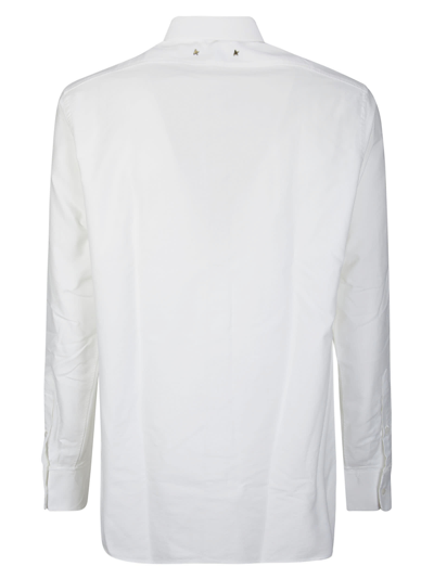 Shop Golden Goose Long Sleeve Cotton Shirt In 10189