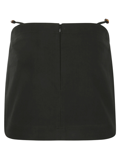 Shop Ganni Cotton Suiting Mini Skirt In 099