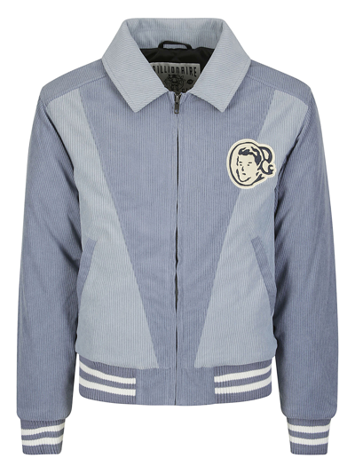 Shop Billionaire Boys Club Corduroy Collared Varsity Jacket In Blue