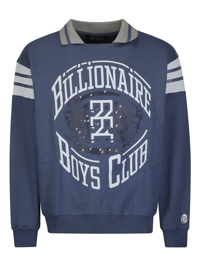 Shop Billionaire Boys Club Collared Crewneck In Blue