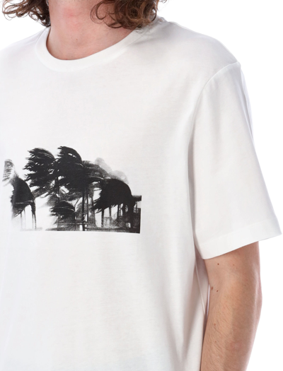 Shop Oamc Palms T-shirt In White