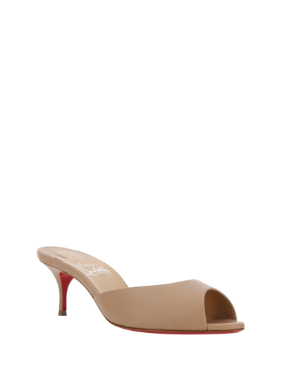 Shop Christian Louboutin Me Dolly Sandals In Nude/lin Nude