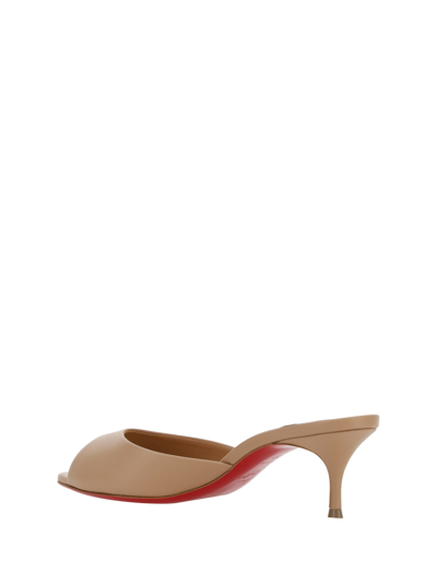 Shop Christian Louboutin Me Dolly Sandals In Nude/lin Nude